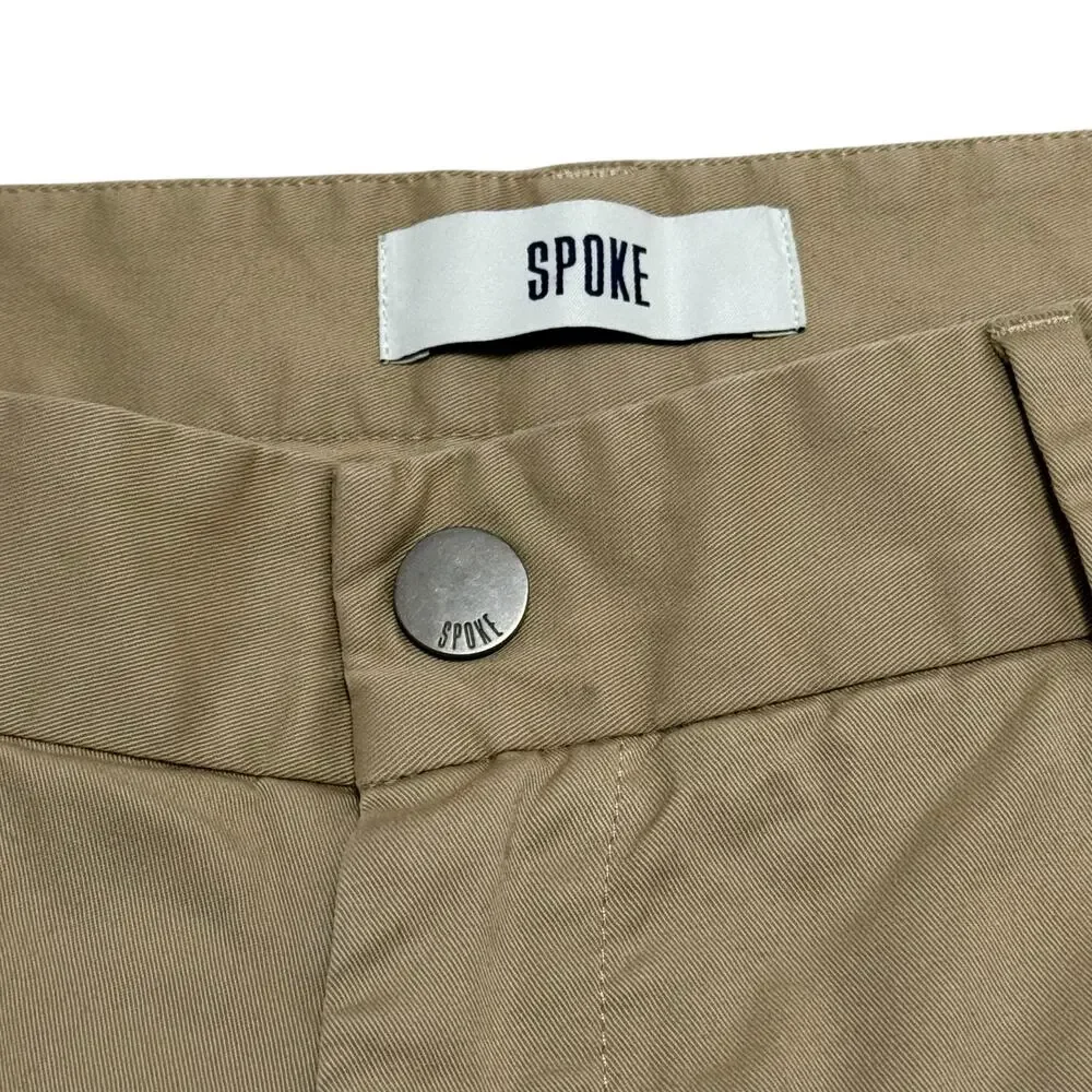 SPOKE Sharps Chino Pants Build B Khaki Tan Basics Waist 33 (Fits 34” X 34